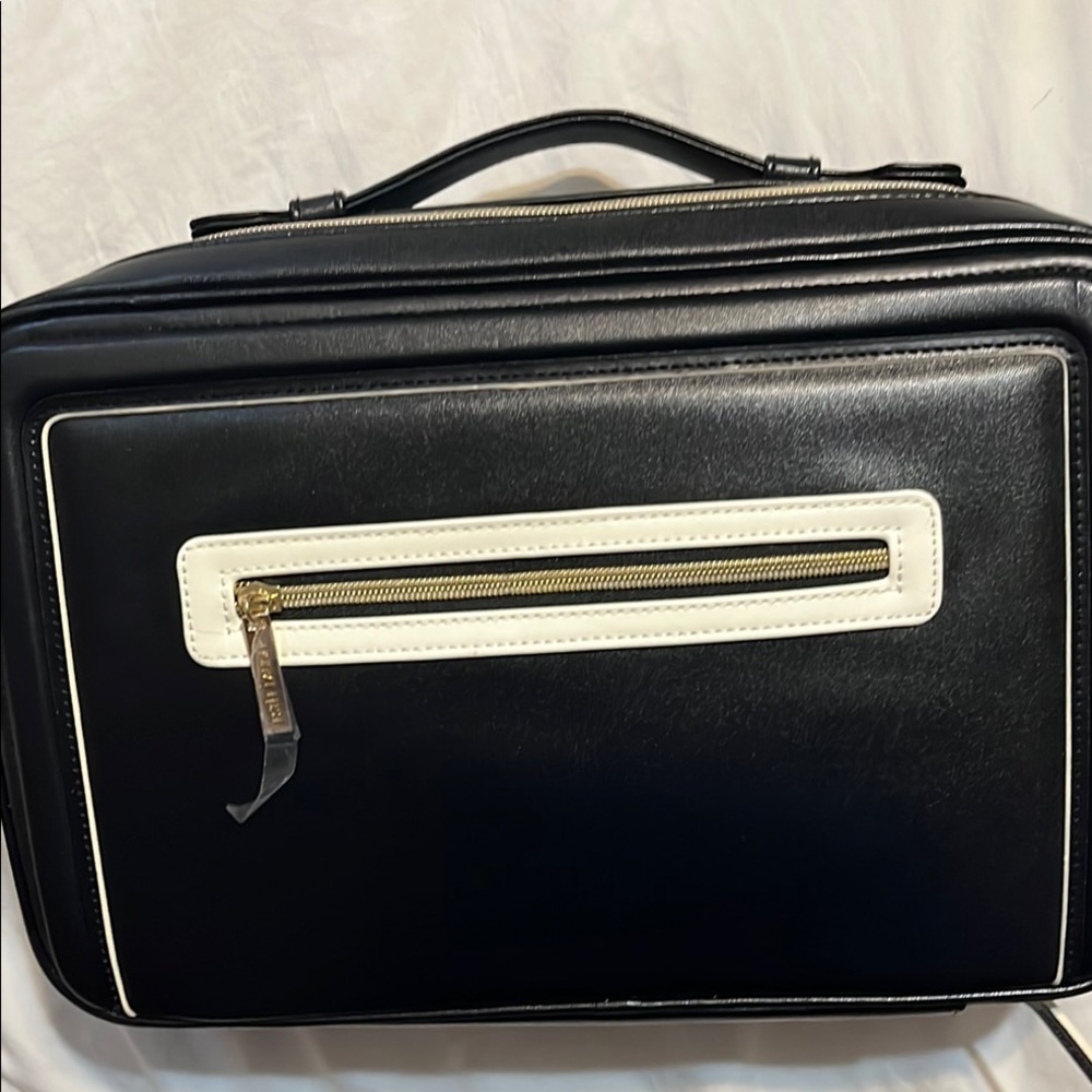 Estee Lauder Black and Cream Make up case 13x11